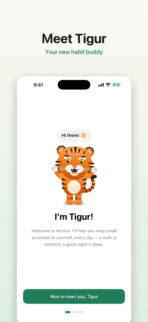Tigur says hello and welcomes you to Nostos